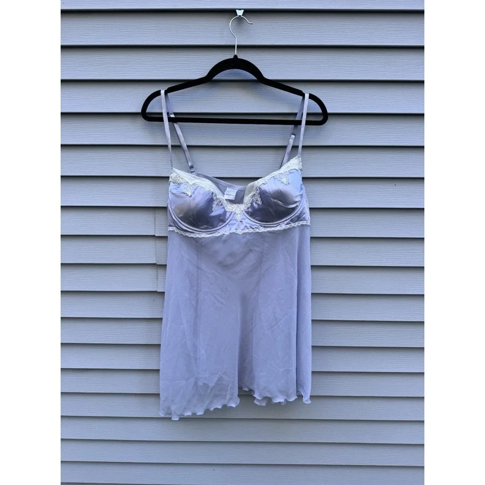Vintage Gilligan O'Malley Lavender Babydoll Intimates XXL Dress & Thong Set Y2K
